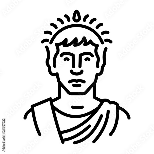 A line style icon of drusus portrait 