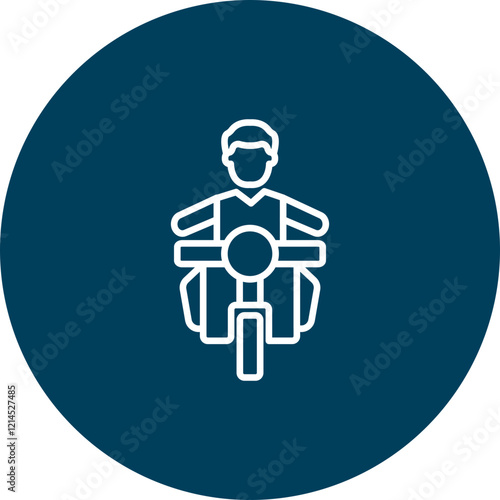 Man Riding Bike Vector Icon Design