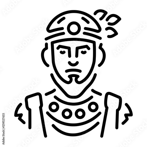 A lien style icon of roman trajan 