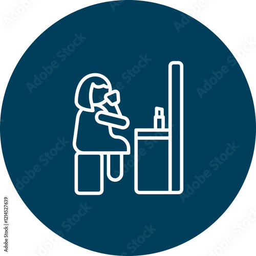 Woman Make up Vector Icon Design