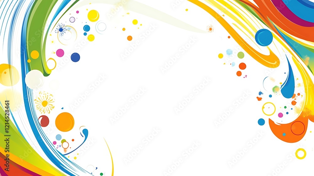 Abstract colorful swirls and dots background graphic design Abstract colorful swirls and dots background graphic design