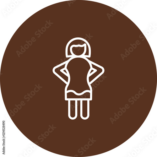 Woman Model Vector Icon Design