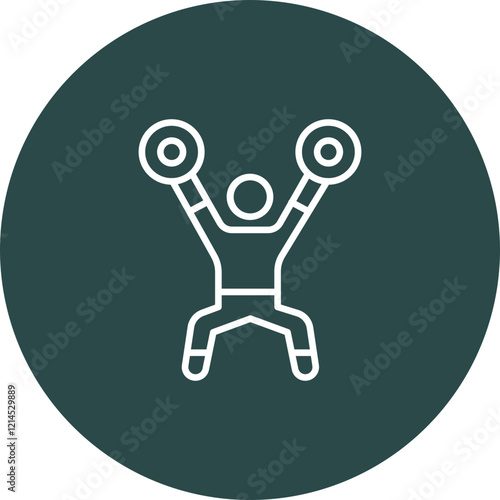 Shoulder Press Vector Icon Design