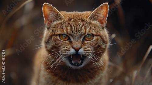 Wallpaper Mural Fierce Ginger Cat Close-Up Portrait Torontodigital.ca