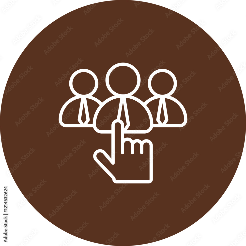 Candidate Selection Vector Icon Design Candidate Selection Vector Icon Design