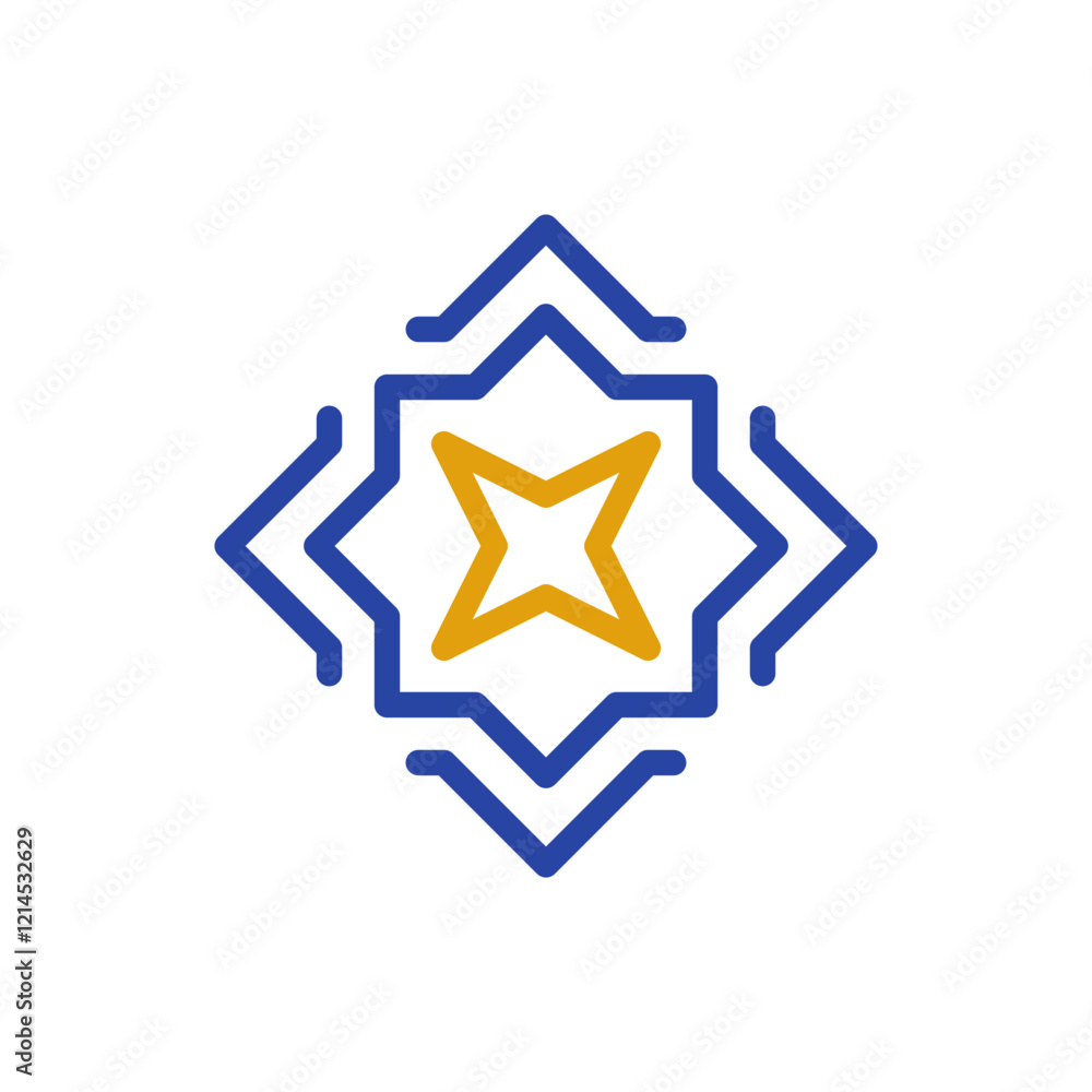 Elegant Star Geometric Pattern Design Elegant Star Geometric Pattern Design