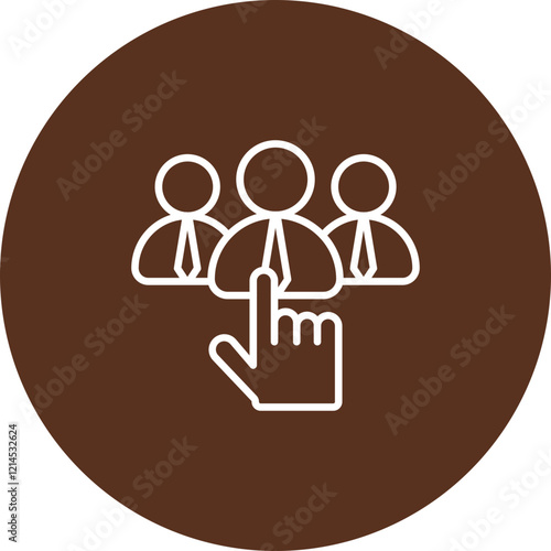 Candidate Selection Vector Icon Design