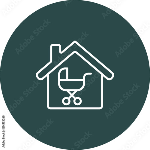 Baby Trolley Vector Icon Design