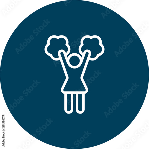 Cheerleaders Vector Icon Design