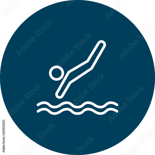 Free Diving Vector Icon Design