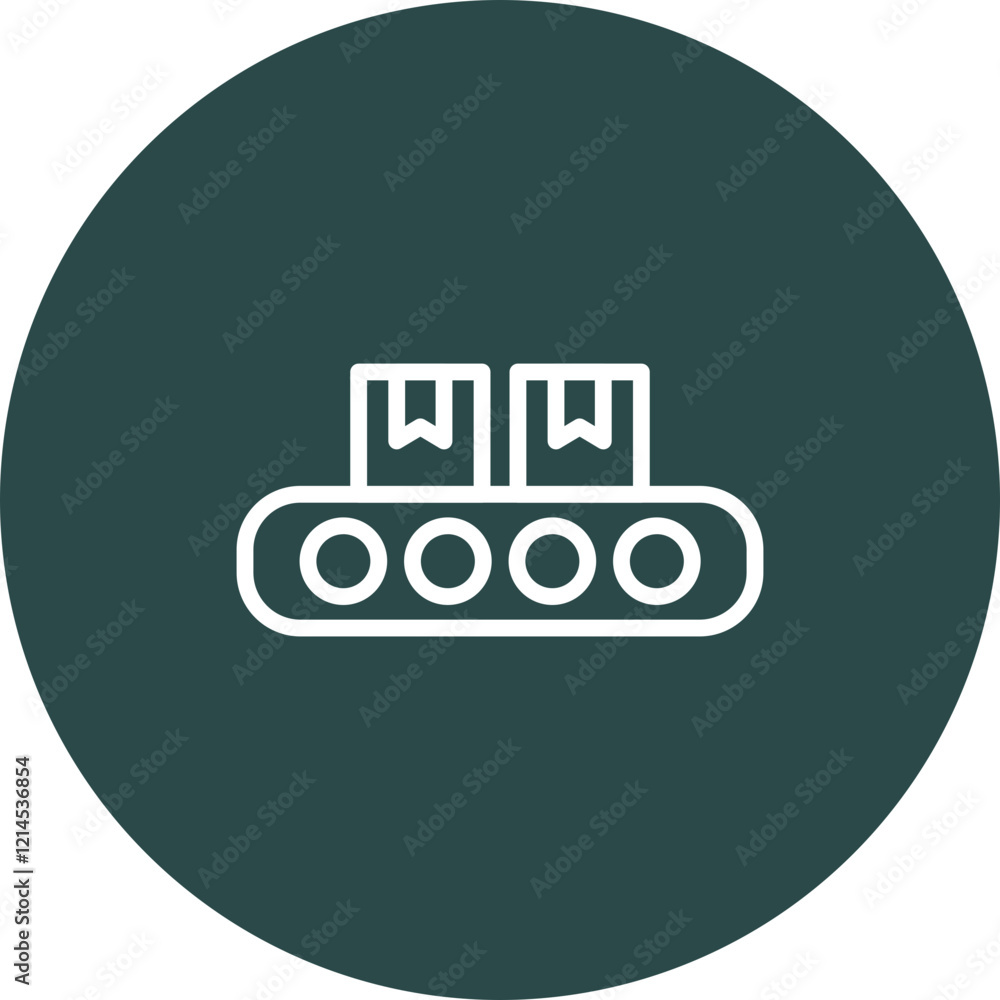 Conveyor Belt Vector Icon Design Conveyor Belt Vector Icon Design