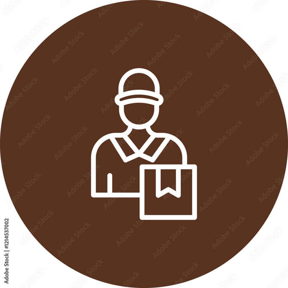 Delivery Courier Vector Icon Design