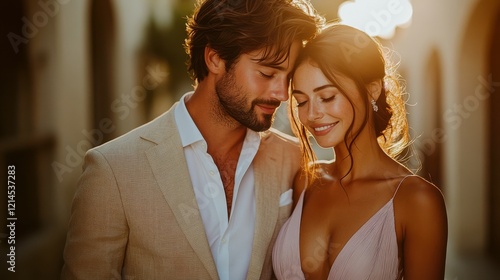 Romantic Valentine's Day Couple Portrait – Intimate Love, Relationship Goals, Honeymoon Travel, Cherished Moments, Loved Ones, Life Partner, Togetherness, Romantic Passionate Bond, Couple Photoshoot