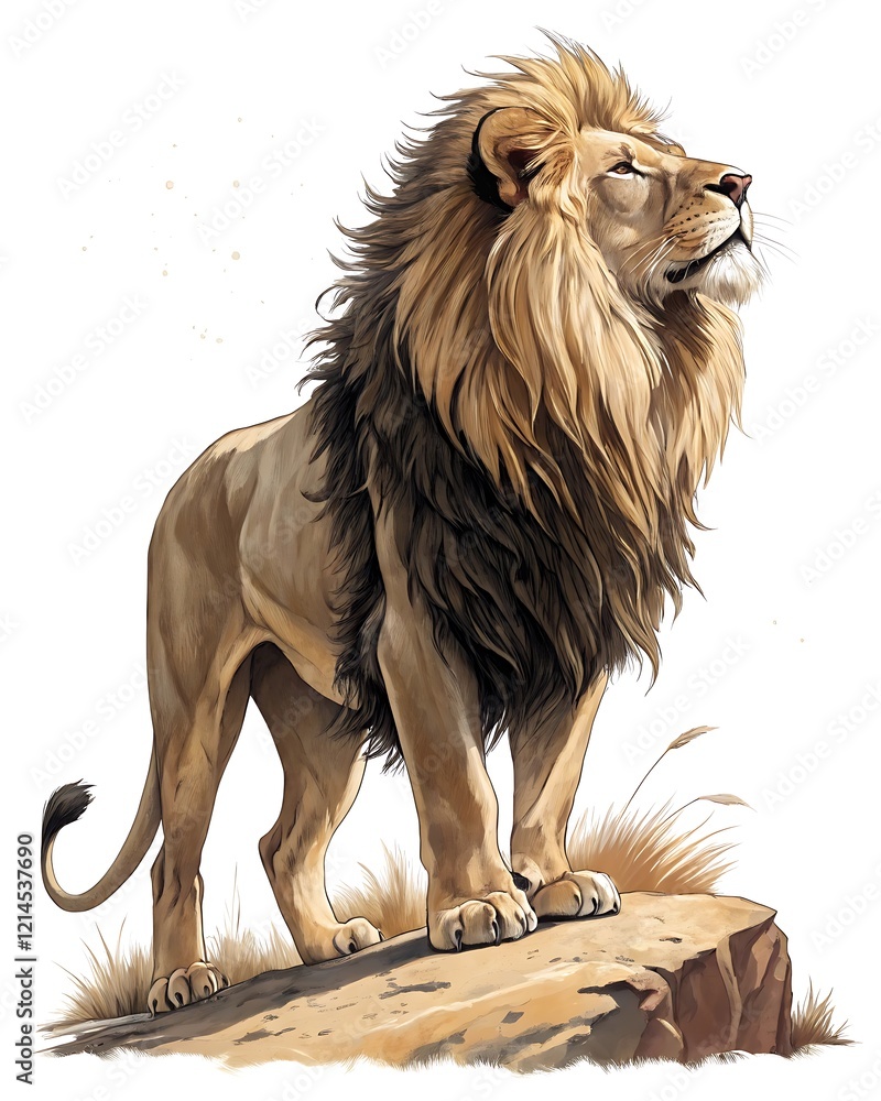 Obraz premium lion isolated on white