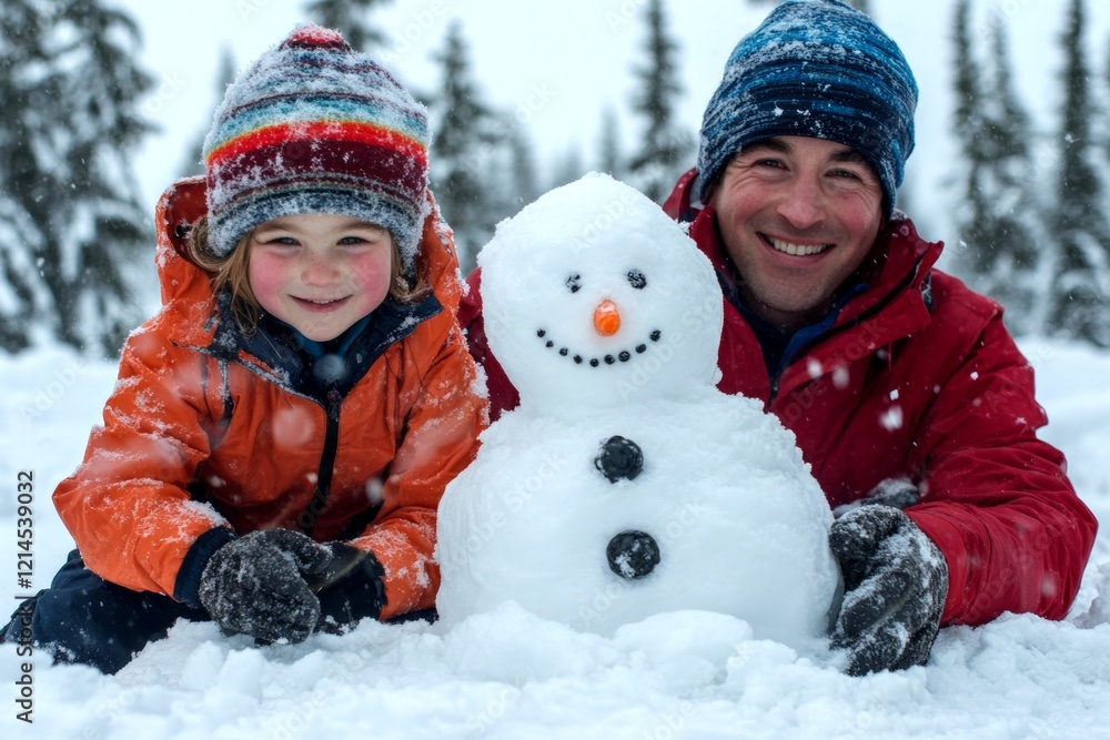 Nature delight with snowstorm for child boy and girl and parents Nature delight with snowstorm for child boy and girl and parents