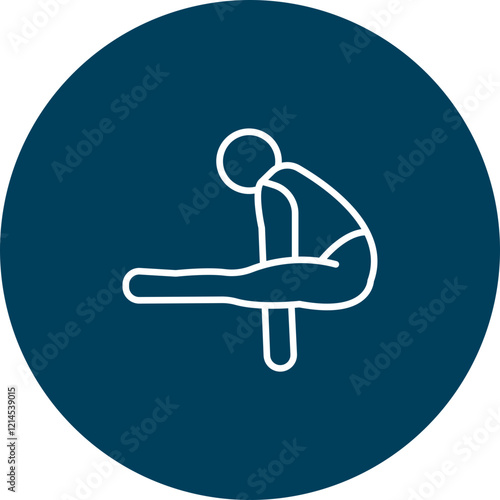 Firefly Pose (Tittibhasana) Vector Icon Design