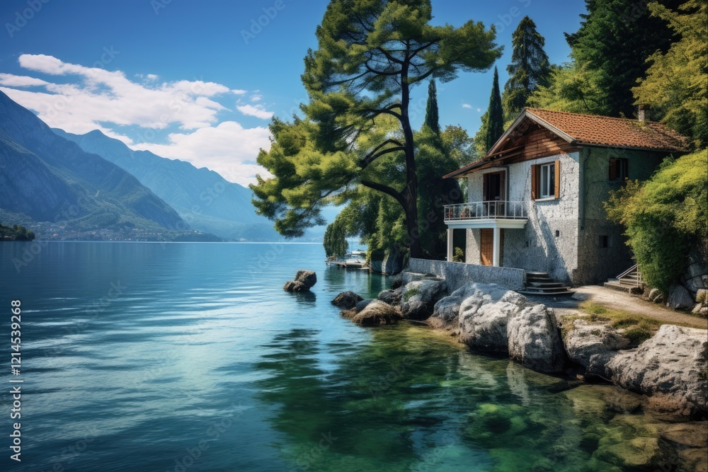 Montenegro Lakefront Property. A Stunning View of a House in a Quaint Village on the Beautiful Bay of Kotor. Ideal for Travel and Water Lovers Montenegro Lakefront Property. A Stunning View of a House in a Quaint Village on the Beautiful Bay of Kotor. Ideal for Travel and Water Lovers
