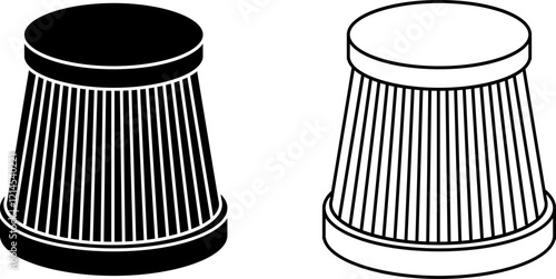 Hepa filter for vacuum cleaner, vector illustration.