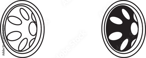 Silicon massage pad icon , vector illustration.