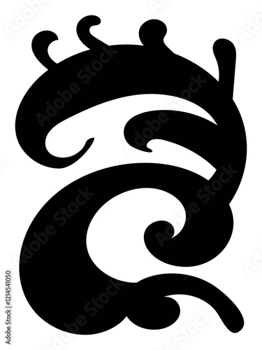 Black blob vertical illustration background. Trendy minimal vector design for presentations, banners, posters, print, wall art, and flyers. 