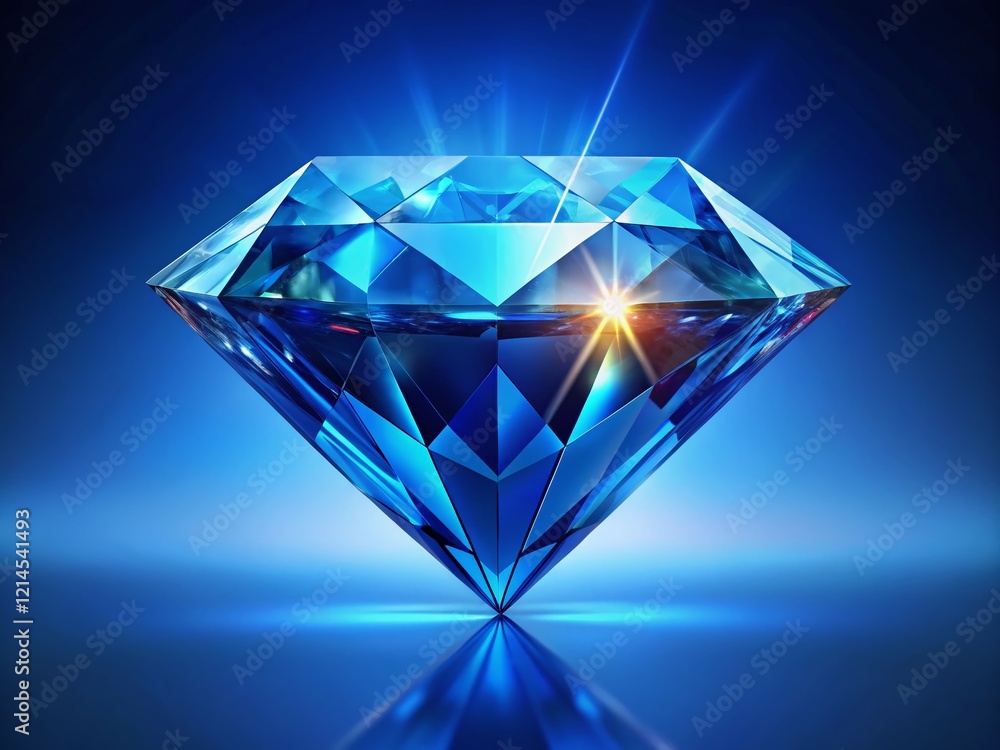 Abstract Blue Diamond Geometric Background - Modern Art Design Abstract Blue Diamond Geometric Background - Modern Art Design