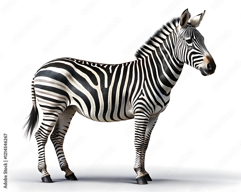 Fototapeta premium zebra isolated on white