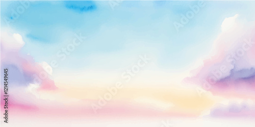 Watercolor painted background. Abstract Illustration wallpaper. Brush stroked painting.