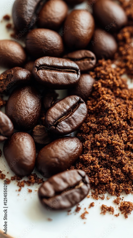 close up detail roasted coffee beans close up detail roasted coffee beans