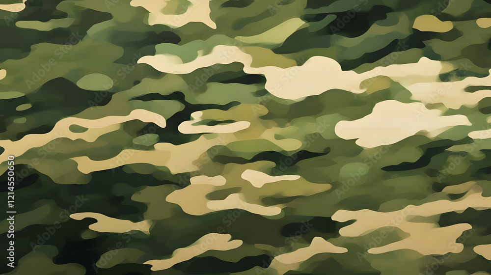 Fototapeta premium camouflage, blurred background, khaki green color, army print, stylish design for uniform