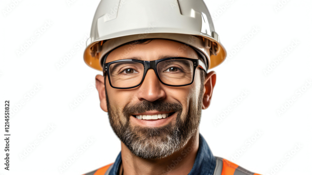 portrait of a worker with helmet portrait of a worker with helmet