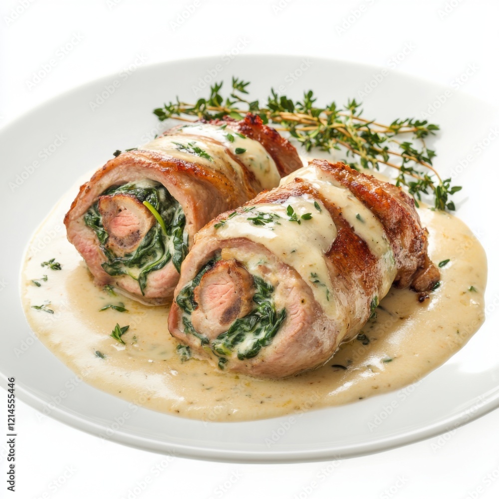 Tender veal stuffed with spinach and ricotta Tender veal stuffed with spinach and ricotta