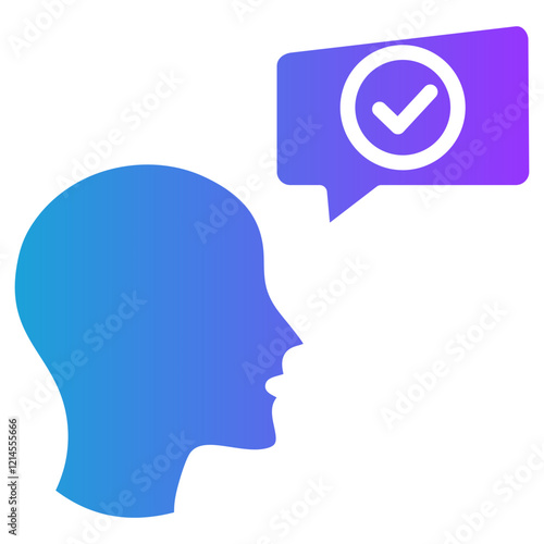 Pronunciation glyph gradient icon