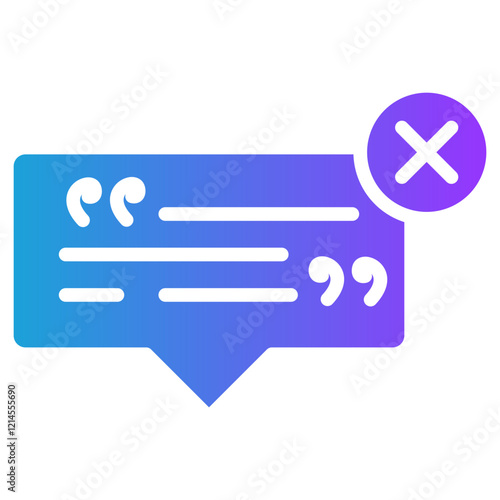 Phrases glyph gradient icon