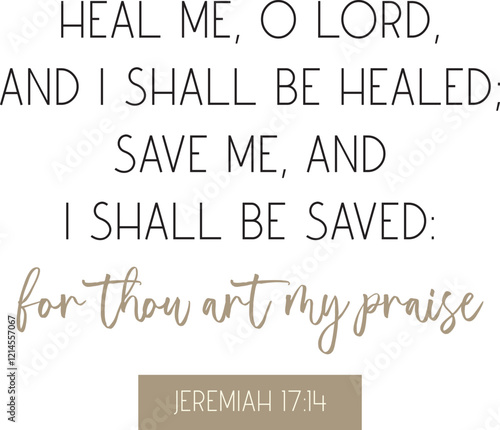 Healing Bible Verse, Christian biblical poster, vector illustration