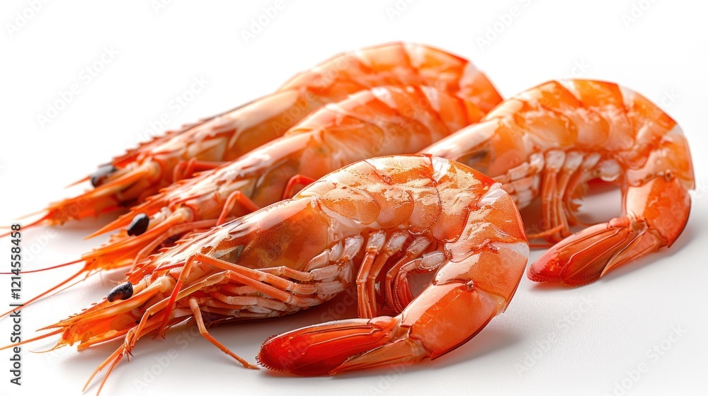 Boiled shrimps on a white background. Shallow depth of field. Boiled shrimps on a white background. Shallow depth of field.