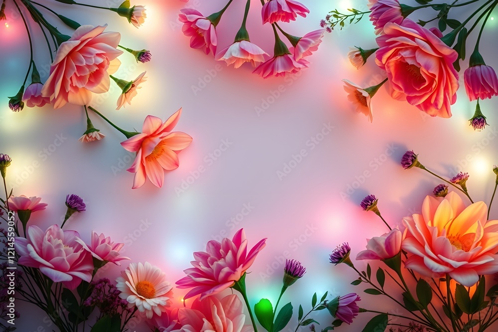 Obraz premium The wedding bunch of flowers lies on fallen leaves.