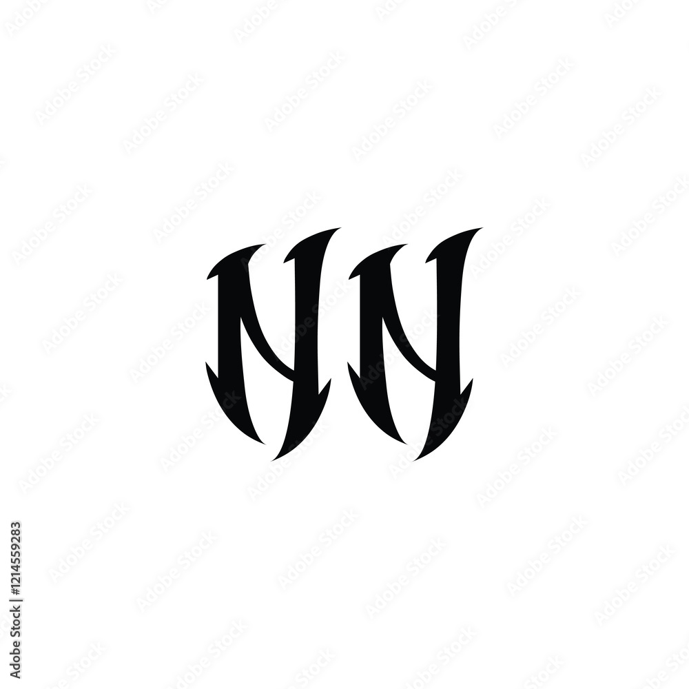 NN monogram logo design letter text name symbol monochrome logotype alphabet character simple logo NN monogram logo design letter text name symbol monochrome logotype alphabet character simple logo