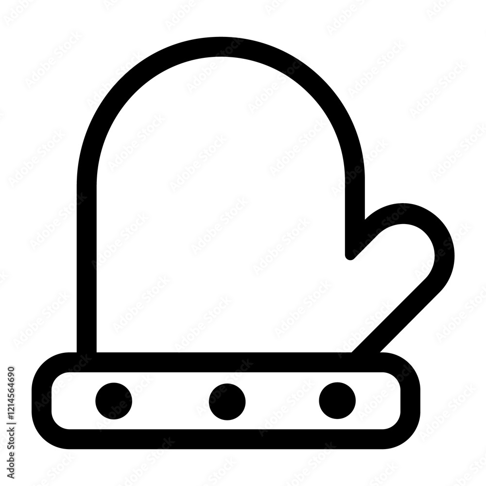gloves icon black with outline style gloves icon black with outline style