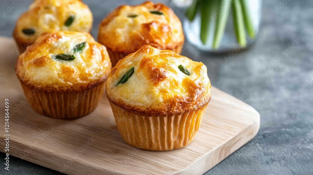 spring brunch aesthetics, asparagus and cheese quiche muffins on an oak board with tulips, exude a spring kitchen atmosphere spring brunch aesthetics, asparagus and cheese quiche muffins on an oak board with tulips, exude a spring kitchen atmosphere