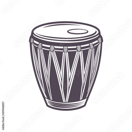 Conga Drum Silhouette Vector Design