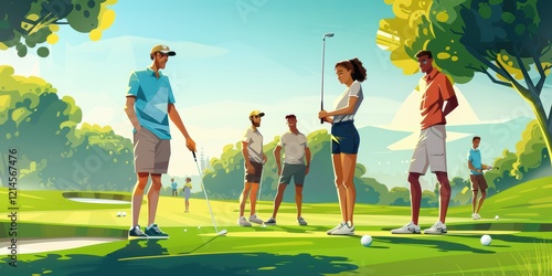 Golfers on the Green