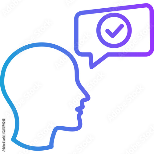 Pronunciation line gradient icon