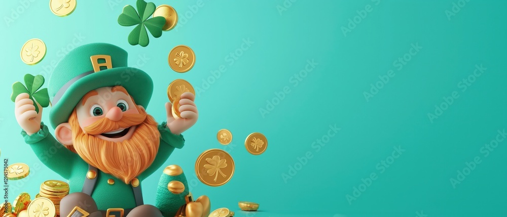 Celebrating st. Patrick's day with a cheerful leprechaun ireland art Celebrating st. Patrick's day with a cheerful leprechaun ireland art
