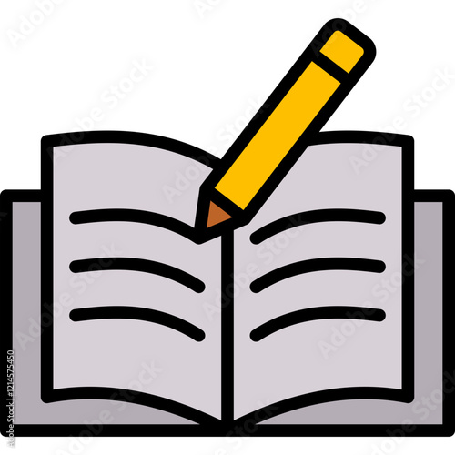 Writing lineal color icon