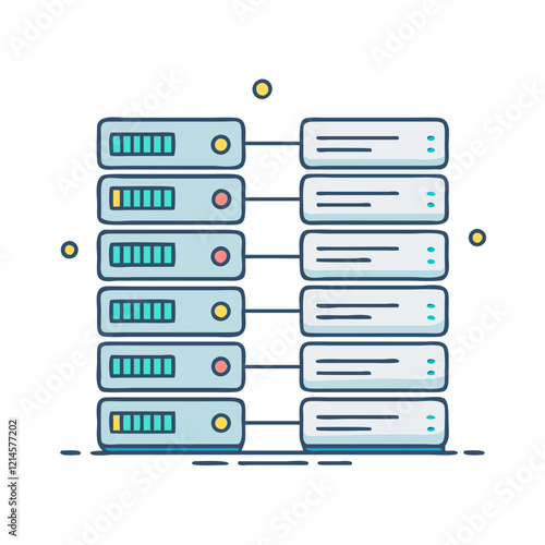 data center icon, data center vector illustration-simple illustration of data center, perfect for data center logos and icons