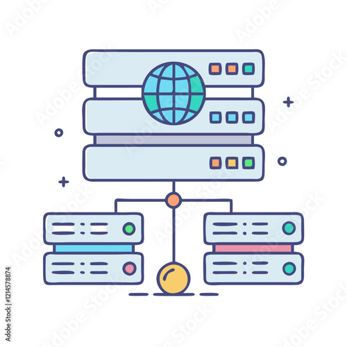 dns server icon, dns server vector illustration-simple illustration of dns server, perfect for dns server logos and icons