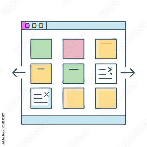 kanban board icon, kanban board vector illustration-simple illustration of kanban board, perfect for kanban board logos and icons