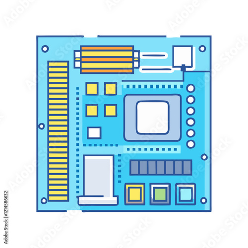 motherboard icon, motherboard vector illustration-simple illustration of motherboard, perfect for motherboard logos and icons