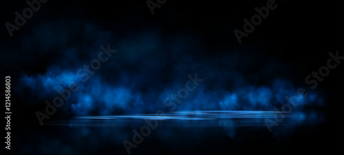 Fog or smoke, blue smog clouds on floor, isolated transparent special effect. Vector illustration, morning fog over land or water surface, magic haze.	