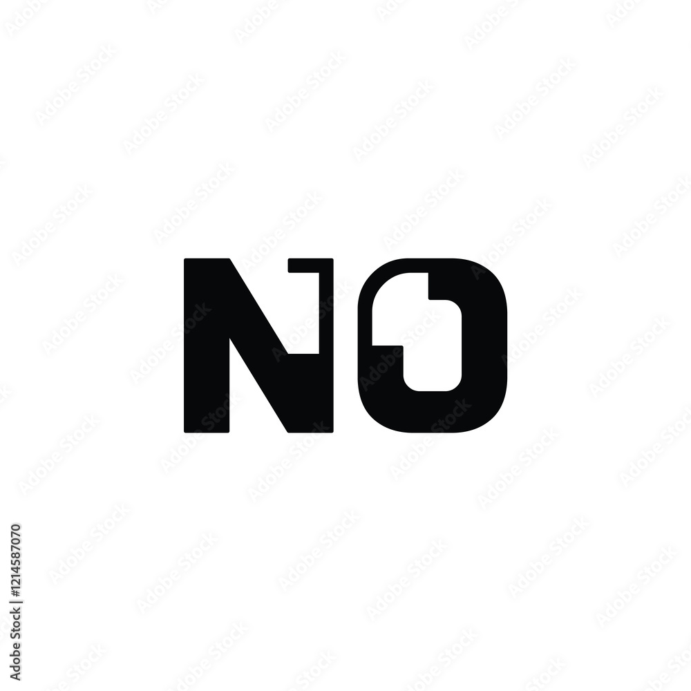 NO monogram logo design letter text name symbol monochrome logotype alphabet character simple logo NO monogram logo design letter text name symbol monochrome logotype alphabet character simple logo